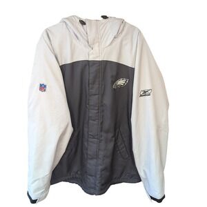 Vtg Reebok NFL Philadelphia Eagles Sideline Winter Jacket Puffer XL‎ Embroidered